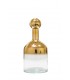 Idea Home Διακοσμητική ΚΑΡΑΦΑ από φυσητό γυαλί χειροποίητο χρυσό-διάφανο 13x51εκ.