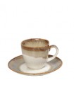 Espiel BEIGE ESSENTIALS Σετ Φλυτζάνια espresso stoneware μπεζ-καφέ 90ML 12x6εκ. 6τμχ