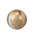 Garpe Διακοσμητική κεραμική μπάλα με επένδυση λάκας σε γήινες αποχρώσεις (M) 12x12x12εκ.