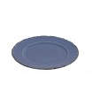 Espiel LIANA Σετ πιάτα ρηχά πορσελάνης μπλε με καφετί διάκοσμο 27εκ. 6τμχ