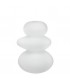 Espiel NUDE CAIRIN Κηροπήγιο γυάλινο με κυκλικά σχήματα λευκό 21.6x14.4εκ.