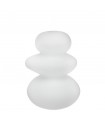 Espiel NUDE CAIRIN Κηροπήγιο γυάλινο με κυκλικά σχήματα λευκό 21.6x14.4εκ.