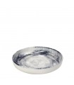 Espiel Πιάτο Βαθύ Stoneware Λευκό- Μπλε 24εκ.