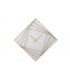 Garpe Ρολόι Τοίχου λευκό-χρυσό μεταλλικό 85x6x85εκ.