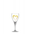 Capolavoro Ποτήρι κρασιού κρυστάλλινο με χρυσές λεπτομέρειες 250ml 1τμχ Γ073