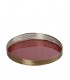 ESPIEL Διακοσμητικός Δίσκος στρογγυλός μεταλλικός ροζ σκούρο-χρυσό 40εκ.