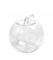 Espiel Διακοσμητικό μήλο από γυαλί διαφανές 31x31εκ.