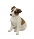 Espiel Διακοσμητική φιγούρα σκύλου λευκού-καφέ από πολυρεζίνη 27,2x16.5x25εκ.