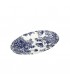 Espiel ENGLISH BLUE Ραβιέρα stoneware λευκή με μπλε λουλούδια 22x14εκ.